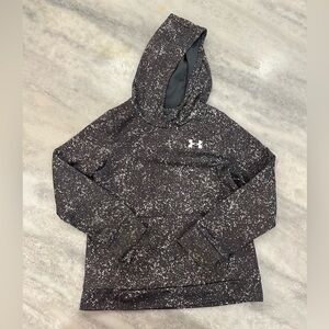 Under Armour Boys Gray and White Splatter Hoodie, YM